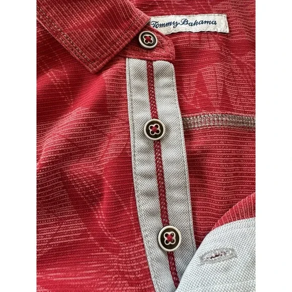 Tommy Bahama Ohio State Buckeyes IslandZone Polo Shirt Mens XL Red NCAA - Picture 8 of 12